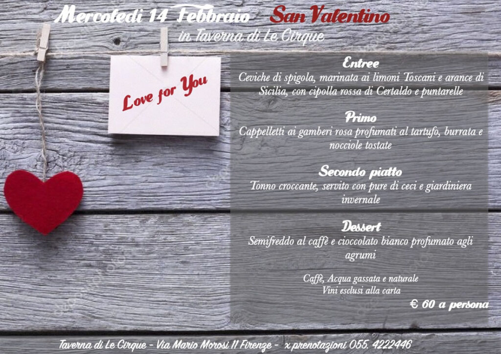 San Valentino a Le cirque